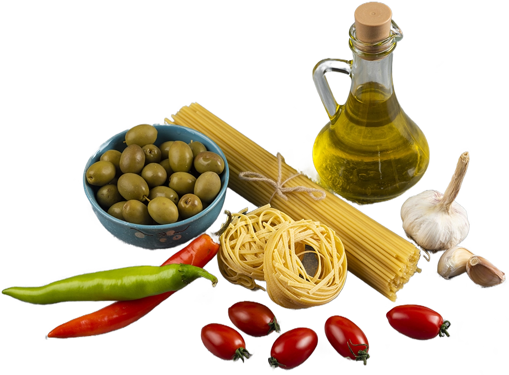 Pasta, Olive Oil & Fresh Vegetables